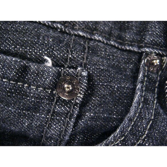 LEVIS 514 Womens Black CUTOFF JEANS SHORTS 38 x 32 HIGH WAISTED - Picture 6 of 10